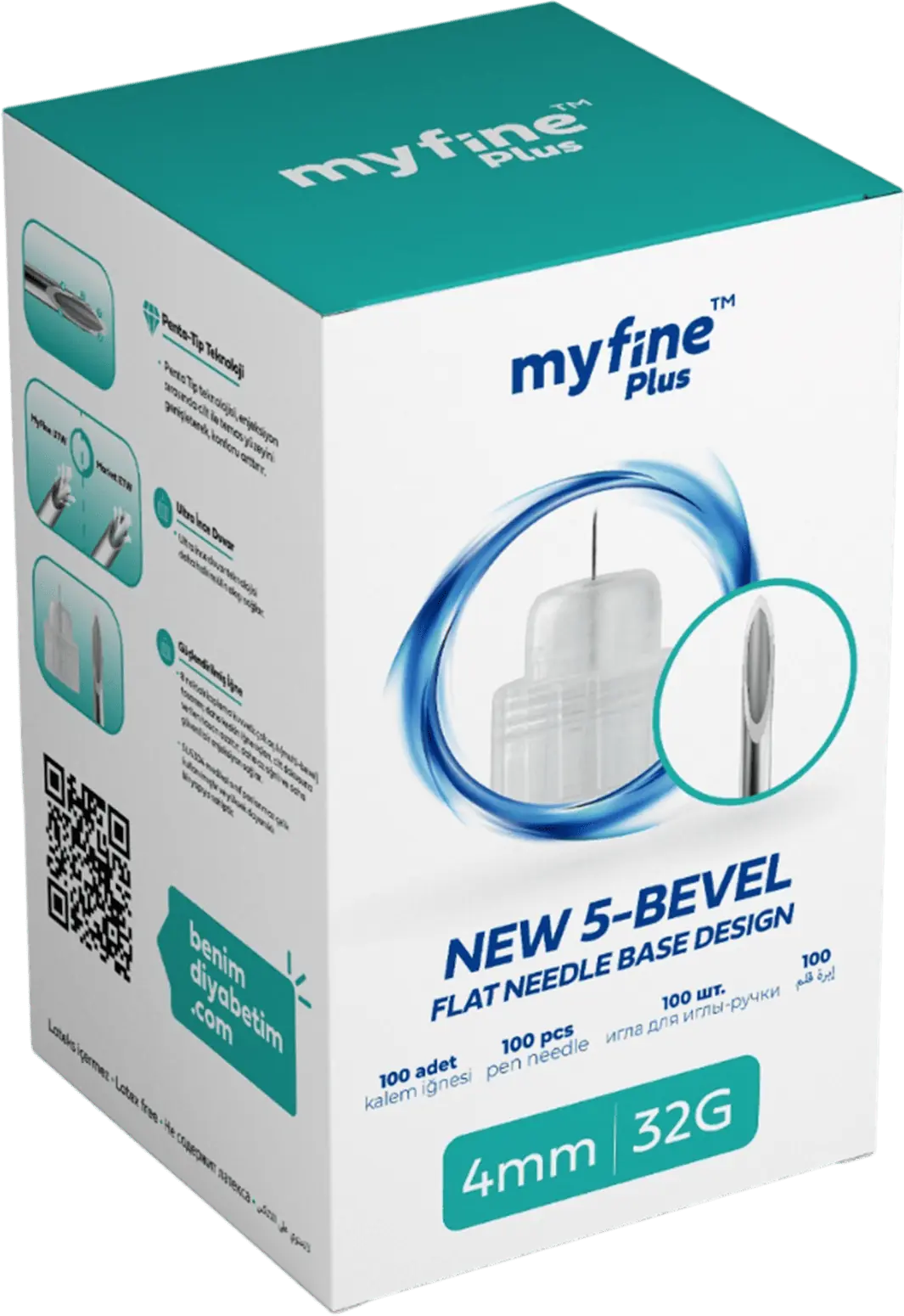 MyFine Plus Insulin Pen Needles 4mm 32G
